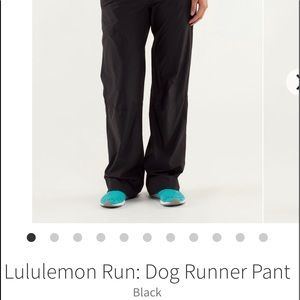 Black Lululemon Dog Runner Rulu Lined Track Pants Black Size 8